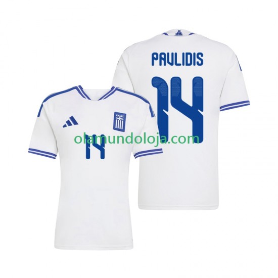 Camisola Grécia Vangelis Pavlidis 14 Homem Equipamento Primeiro 2026 Manga Curta